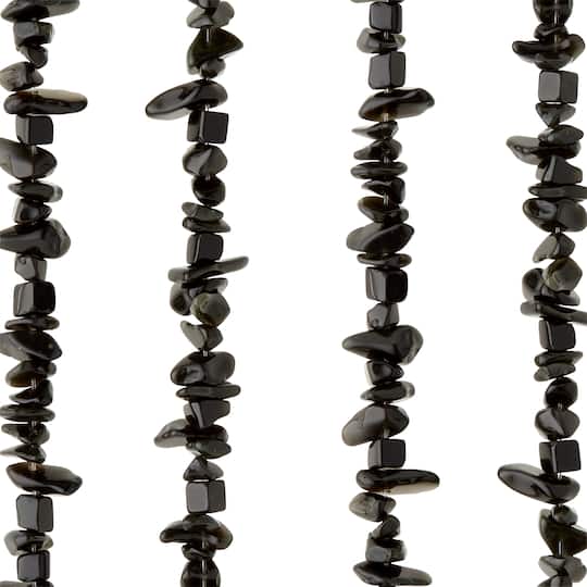 Black Quartz Chip Beads by Bead Landing®